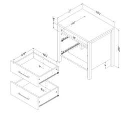 Meubles South Shore 2-Drawer Nightstand - South Shore