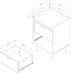 Meubles South Shore 2-Drawer Nightstand - South Shore