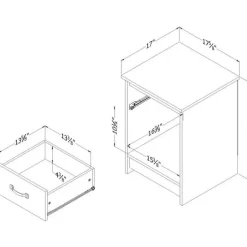 Meubles South Shore 1-Drawer Nightstand - South Shore