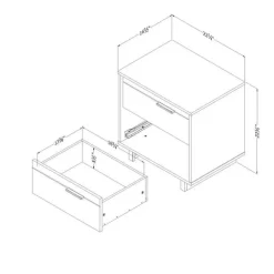 Meubles South Shore 2-Drawer Nightstand - South Shore