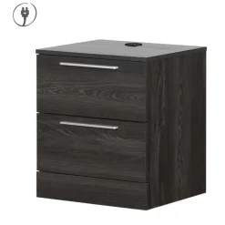 Meubles South Shore 2-Drawer Nightstand with Charging Outlet - South Shore