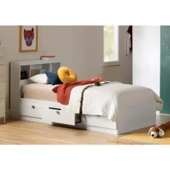 Meubles South Shore 3-Drawer Storage Twin Bed, Headboard with USB Charging and Nightstand (39") - South Shore