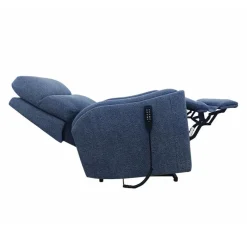 Electric Lift Recliner with Massage, Heat, and Adjustable Headrest - Blue