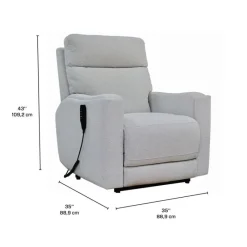 Electric Lift Recliner with Massage, Heat, and Adjustable Headrest - Beige