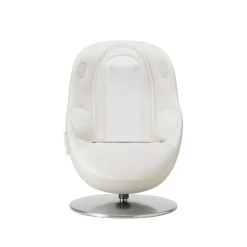 Electric Reclining Massage Chair with Ottoman in Faux Leather –