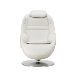 Electric Reclining Massage Chair with Ottoman in Faux Leather –