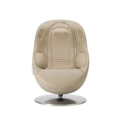 Electric Reclining Massage Chair with Ottoman in Faux Leather –