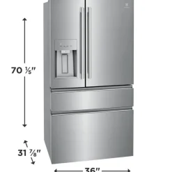 Electrolux 21,8 Cu ft 36 In Refrigerator Bottom Freezer, French door - ERMC2295AS