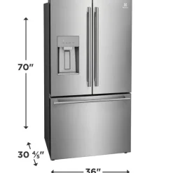 Electrolux 22,6 Cu ft 36 In Refrigerator Bottom Freezer, French door - ERFC2393AS