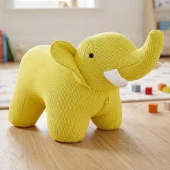 Elephant-Shaped Kids Pouf – 30.3" x 14.2" x 13.4"