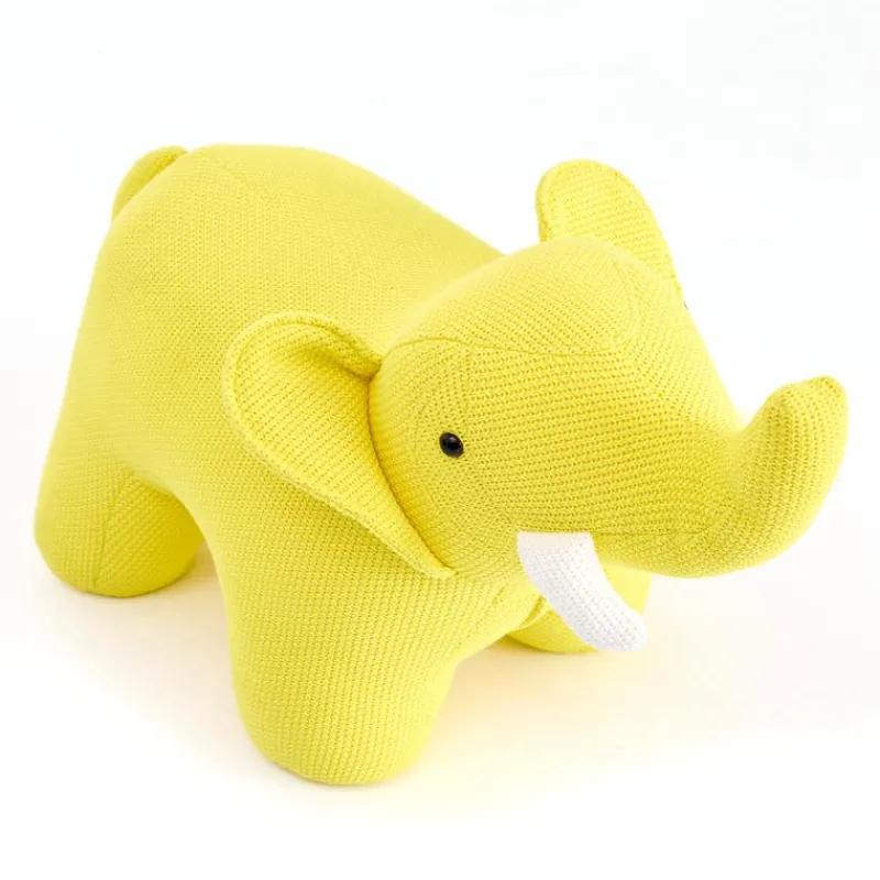 Elephant-Shaped Kids Pouf – 30.3" x 14.2" x 13.4"