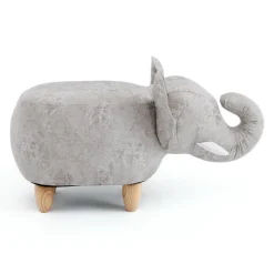 Elephant-Shaped Kids Pouf – 29.5" x 14.2" x 13.8"