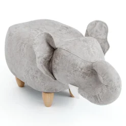 Elephant-Shaped Kids Pouf – 29.5