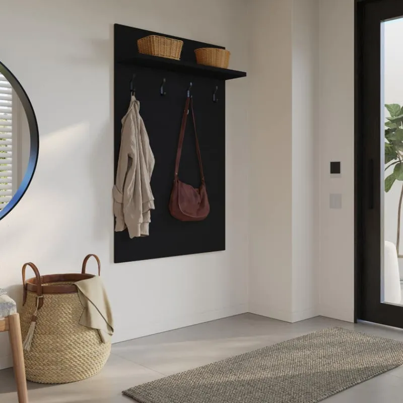 Nexera Entryway Wall-Mounted Coat Rack with Shelf