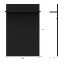 Nexera Entryway Wall-Mounted Coat Rack with Shelf