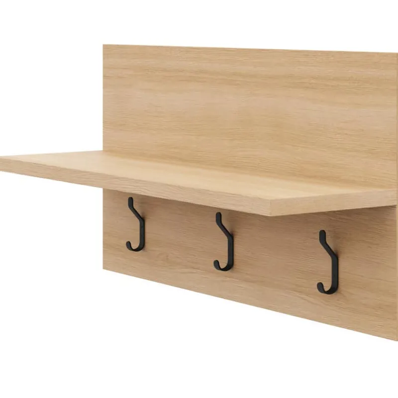 Nexera Entryway Wall-Mounted Coat Rack with Shelf
