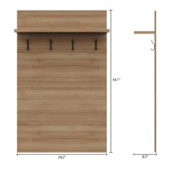 Nexera Entryway Wall-Mounted Coat Rack with Shelf