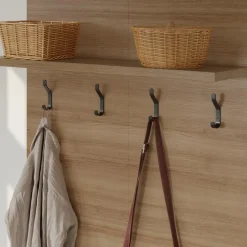 Nexera Entryway Wall-Mounted Coat Rack with Shelf