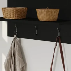 Nexera Entryway Wall-Mounted Coat Rack with Shelf