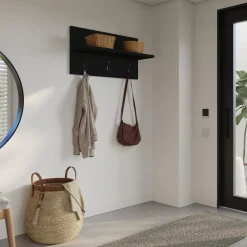 Nexera Entryway Wall-Mounted Coat Rack with Shelf