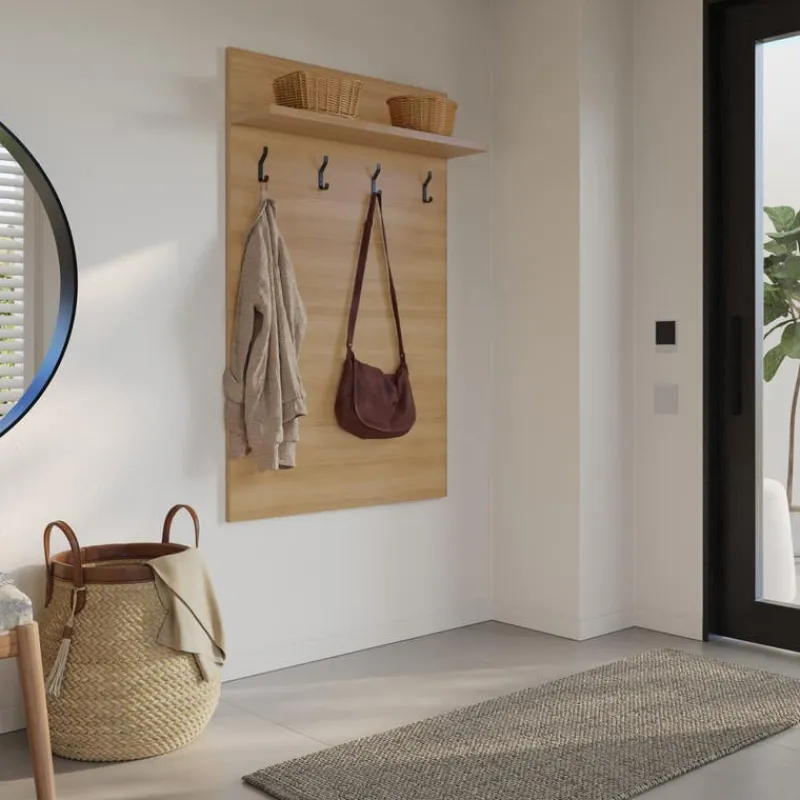 Nexera Entryway Wall-Mounted Coat Rack with Shelf