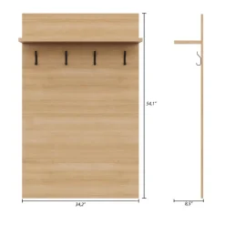 Nexera Entryway Wall-Mounted Coat Rack with Shelf