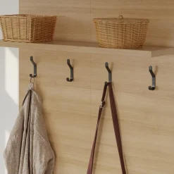 Nexera Entryway Wall-Mounted Coat Rack with Shelf