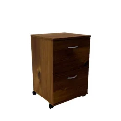 Nexera Essentials Rolling Filing Cabinet, 2-Drawer, Truffle -