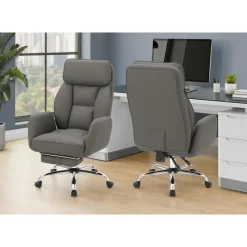 Monarch Executive Office Chair in Faux Leather - -