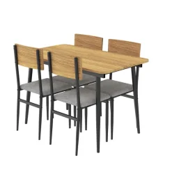 Extendable Dining Table Set with 4 Chairs - 43.3" to 59”