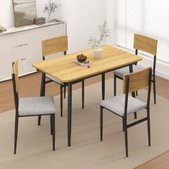 Extendable Dining Table Set with 4 Chairs - 43.3