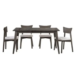 Arboit Poitras Extendable Rectangular Dining Table (54" to 70") with 4 Chairs -