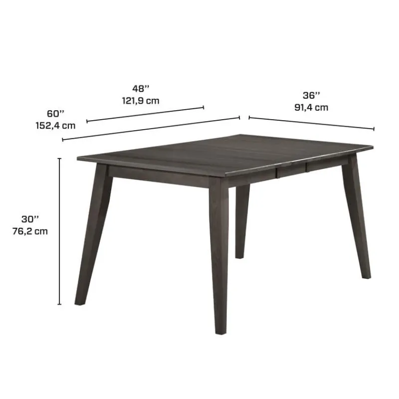 Arboit Poitras Extendable Rectangular Dining Table (48" to 60") with 6 Chairs -