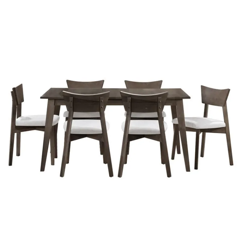 Arboit Poitras Extendable Rectangular Dining Table (48" to 60") with 6 Chairs -