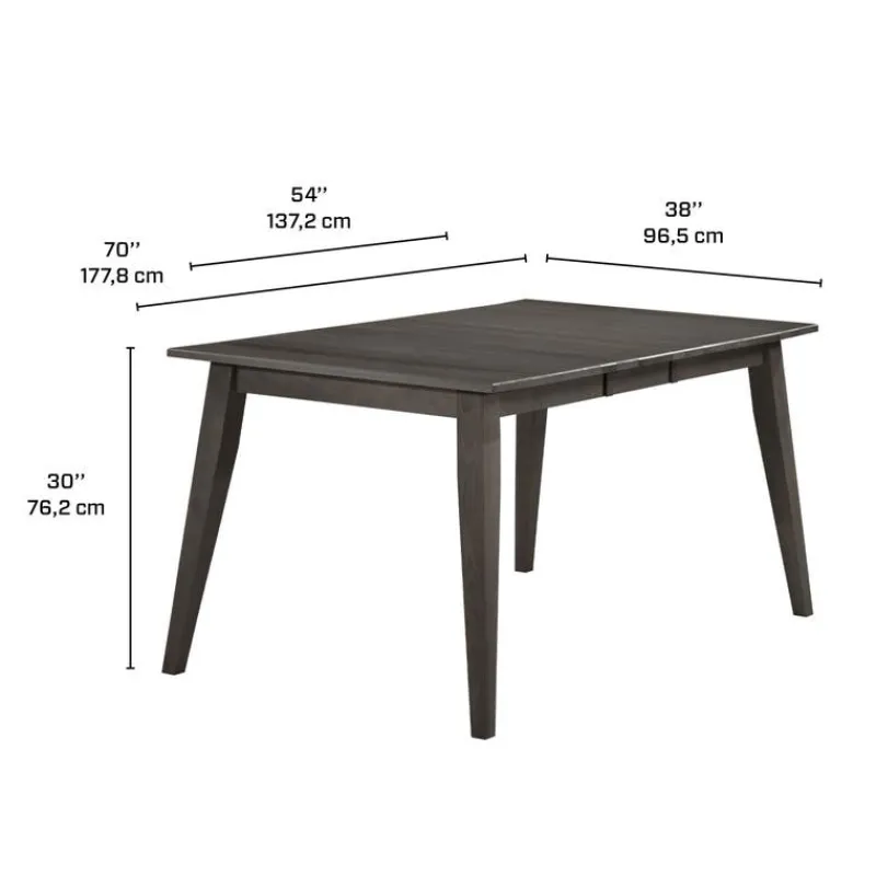 Arboit Poitras Extendable Rectangular Dining Table (54" to 70") with 6 Chairs -