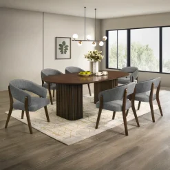 Extendable Round Pedestal Dining Table (48 to 83