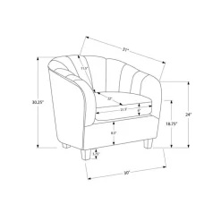 Monarch Fabric Accent Chair -