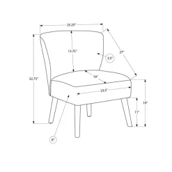 Monarch Fabric Accent Chair - Green