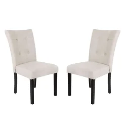 Fabric Chairs (Set of 2) - Cream