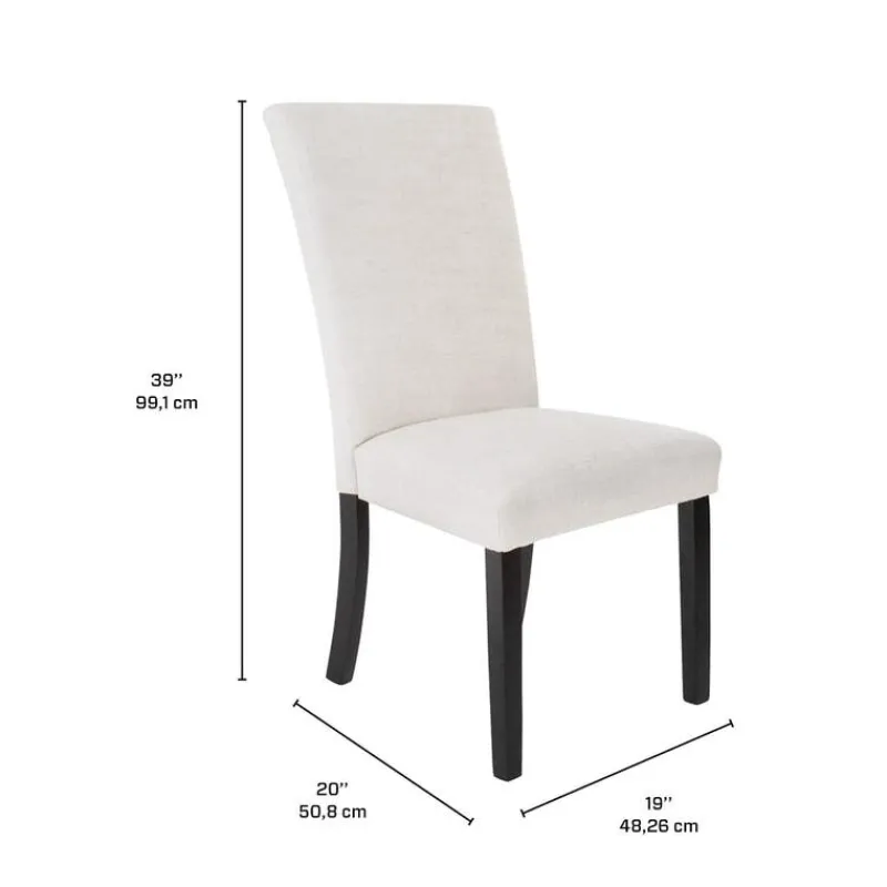 Fabric Chairs (Set of 2) - White