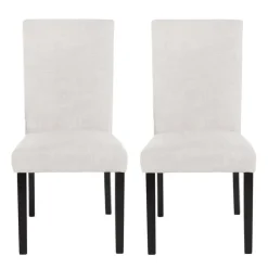 Fabric Chairs (Set of 2) - White