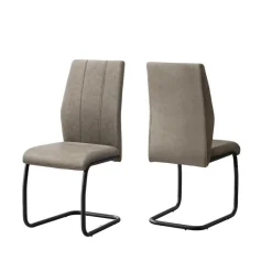 Monarch Fabric Chairs with Black Base (Set of 2) - -