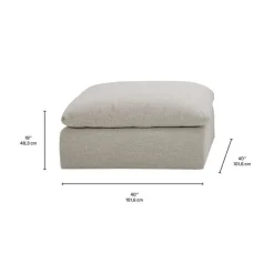 Fabric Ottoman - 40 x 40 x 20