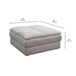 Fabric Ottoman - 40 x 41 x 18