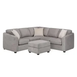 Sofa By Fancy Fabric Sectional with Matching Ottoman