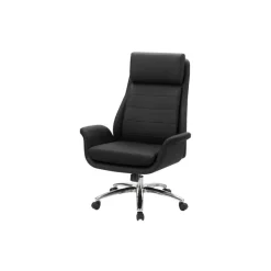 Monarch Faux Leather Ergonomic Office Chair - -