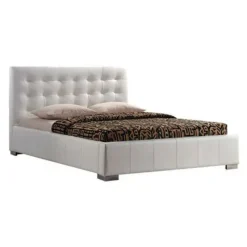 Faux Leather King Bed with Headboard (78'')