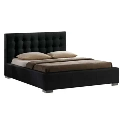 Faux Leather King Bed with Headboard (78'')