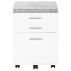 Monarch Filing cabinet - 3 drawer / / cement-look on castor -