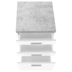 Monarch Filing cabinet - 3 drawer / / cement-look on castor -